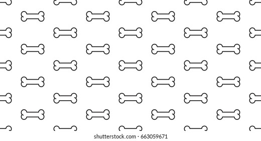 Dog Bone Doodle cartoon Seamless pattern white vector