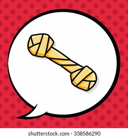 dog bone doodle, speech bubble