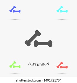 Dog Bone Drawing Simple Design icon. Dog Bone Vector Illustration Isolated On White Background icon. Dog Bone vector icon logo symbol sign french bulldog pet cartoon illustration. Dog Bone icon