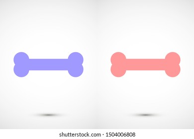 Dog Bone Drawing Simple Design icon. Dog Bone Vector Illustration Isolated On White Background icon. Dog Bone vector icon logo symbol sign french bulldog pet cartoon illustration. Dog Bone icon