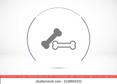 Dog Bone Drawing Simple Design icon. 