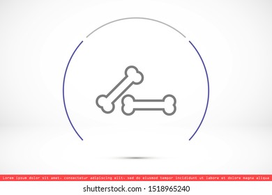 Dog Bone Drawing Simple Design icon. 