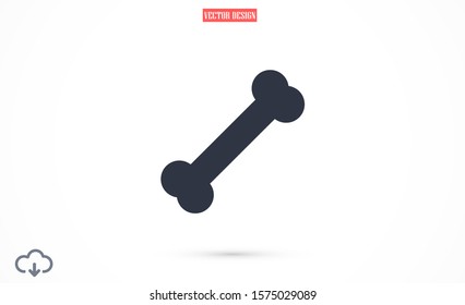 Dog Bone Drawing Simple Design icon. Dog Bone Vector Illustration Isolated On White Background icon. Dog Bone vector icon logo symbol sign french bulldog pet cartoon illustration. Dog Bone icon