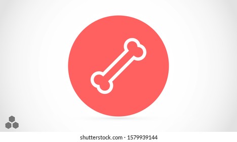 Dog Bone Drawing Simple Design icon. Dog Bone Vector Illustration Isolated On White Background icon. Dog Bone vector icon logo symbol sign french bulldog pet cartoon illustration. Dog Bone icon