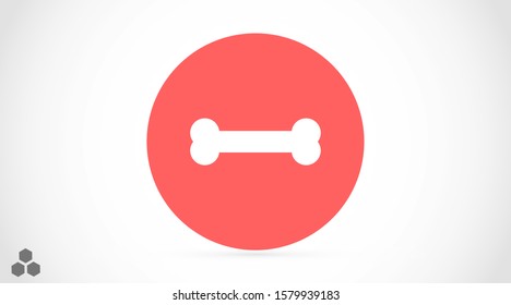 Dog Bone Drawing Simple Design icon. Dog Bone Vector Illustration Isolated On White Background icon. Dog Bone vector icon logo symbol sign french bulldog pet cartoon illustration. Dog Bone icon
