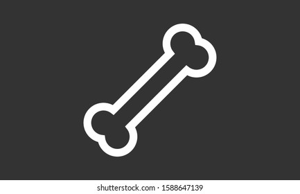 Dog Bone Drawing Simple Design icon. Dog Bone Vector Illustration Isolated On White Background icon. Dog Bone vector icon logo symbol sign french bulldog pet cartoon illustration. Dog Bone icon