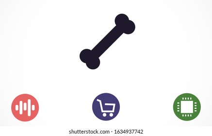 Dog Bone Drawing Simple Design icon. Dog Bone Vector Illustration Isolated On White Background icon. Dog Bone vector icon logo symbol pet cartoon illustration. Dog Bone icon