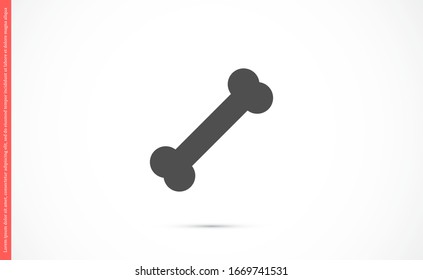 Dog Bone Drawing Simple Design icon. Dog Bone Vector Illustration Isolated On White Background icon. Dog Bone vector icon logo symbol sign french bulldog pet cartoon illustration. Dog Bone icon