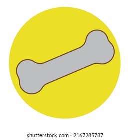 dog bone flat design for animal 