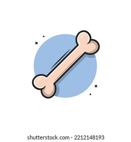 Dog bone food cartoon vector illustration, animal food icon concept design.