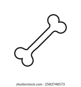 Dog Bone, dog food icon.vector flat black simple linear illustration for web and app..eps