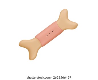  dog bone icon 3d illustration render