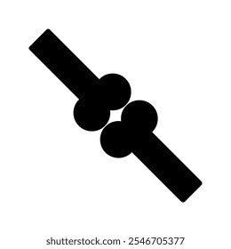 dog bone icon black line white background