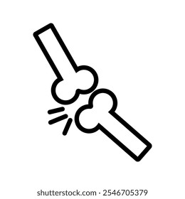 dog bone icon black line white background