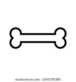 dog bone icon black line white background