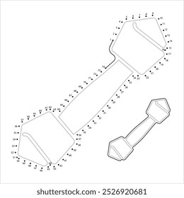 Icono De Hueso De Perro Conecta Los Puntos, Juguete De Perro, Ilustración De Arte vectorial De Juguete De Masticar, Juego De Puzzle Que Contiene Una Secuencia De Puntos Numerados