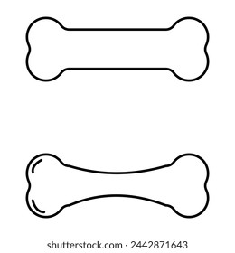 dog bone icon. Doodle silhouette dog bone. dog bone icon line art. isolated on white background. Vector illustration. Eps file 360.