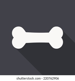 Dog Bone icon, flat design