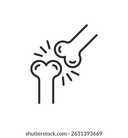 Dog bone icon in flat style. Human skeleton vector illustration on isolated background. Healthy orthopedic sign business concept.