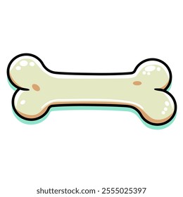 Dog bone icon. Flat vector illustration in cartoon style isolated on white background