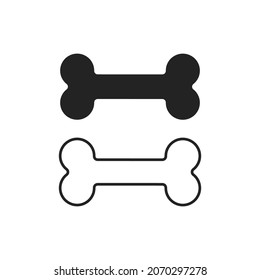 Dog Bone Icon Illustration design. Vector illustration simple icon on white background 