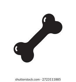 Ícone de osso cão isolado plana estilo design vetor ilustração no fundo branco.