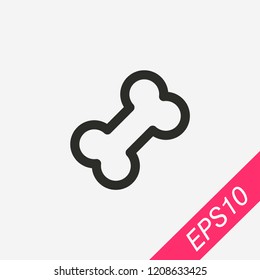 Dog bone icon isolated on background. Bone symbol modern, simple, vector, icon for website design, mobile app, ui. Vector Illustration