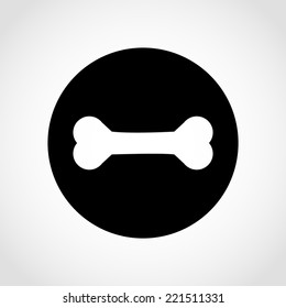 Dog Bone Icon Isolated on White Background