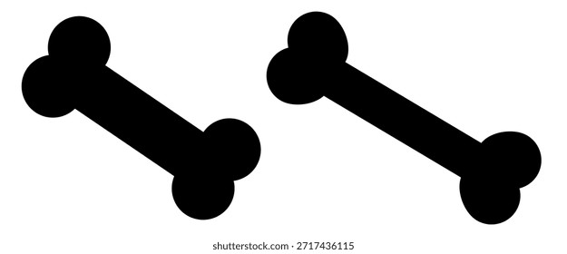 Dog bone icon isolated on white background. Simple bone art illustration.