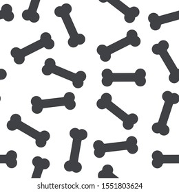 Dog bone icon isolated seamless pattern on  background. Pets food symbol. Vector Illustration