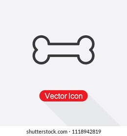 Dog Bone Icon In Line Style Vector Illustration Eps10