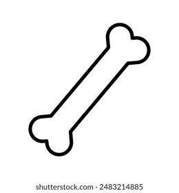 Dog bone icon linear logo mark in black and white