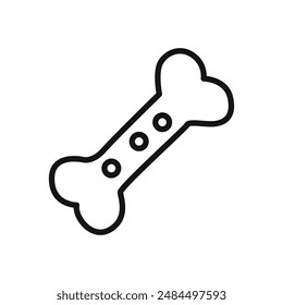Dog Bone Icon linear vector graphics sign