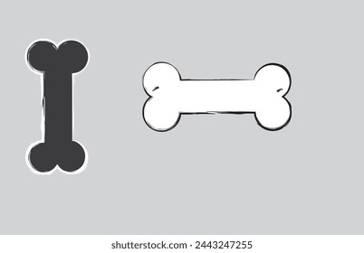 Dog bone icon in modern flat design isolated on white background, pet food vector illustration for web site or mobile app