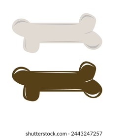 Dog bone icon in modern flat design isolated on white background, pet food vector illustration for web site or mobile app