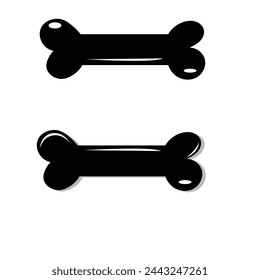 Dog bone icon in modern flat design isolated on white background, pet food vector illustration for web site or mobile app