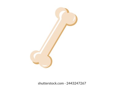 Dog bone icon in modern flat design isolated on white background, pet food vector illustration for web site or mobile app