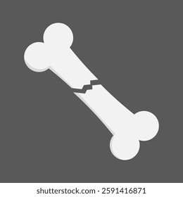 Dog bone icon in modern flat design isolated on transparent background, pet food vector illustration for web site or mobile app