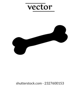 Dog bone icon in a modern pet food vector flat illustration on white background..eps