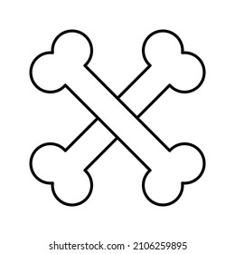 Dog bone icon on white background