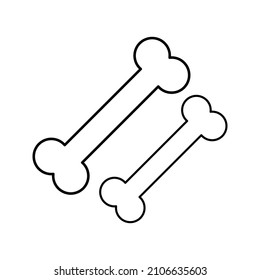 Dog bone icon on white background