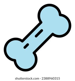 Dog bone icon outline vector. Pet food. Animal canine color flat