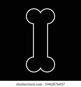 dog bone Icon Outline. Dog bone icon vector. Linear style sign for mobile concept and web design. Dog bone symbol illustration. Eps file 348. 