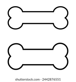 dog bone Icon Outline. Dog bone icon vector. Linear style sign for mobile concept and web design. Dog bone symbol illustration. EPS file 346.