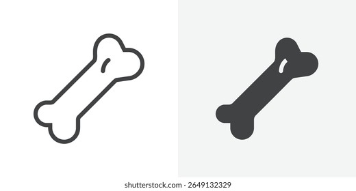 Ícone de osso Dog Contorno sinal vetorial