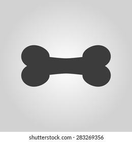 The Dog bone icon. Pets food symbol. Flat Vector illustration