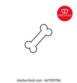 Dog bone icon. Pets food symbol