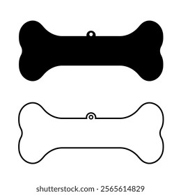 Dog Bone icon set. Vector illustrations. Bone dog icon isolated on white background. Bone dog symbol Vector.