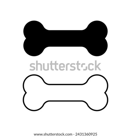 Dog Bone icon set.Vector illustrations.