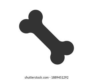 Dog bone icon shape symbol. Pet shop, vet logo sign. Vector illustration image. Isolated on white background.